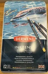 Art Pencils Derwent Inktense Coloring Drawing Britain 12 Count Metal Sealed. Fixed Price $24.42.