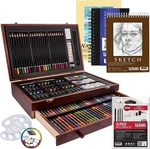 162-PIECE Mega Wood Box Artist Kit With Painting, Drawing & Supplies For Adu. Fixed Price $108.99.