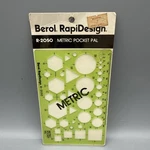 Vintage Berol Rapidesign Template Metric Pocket Pal Drawing R-2050 New. Fixed Price $11.09.