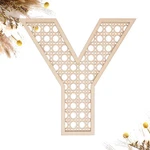 Wooden Rattan Letters 8 Inch Y For Wall Decor Crafts Boho. Fixed Price $18.69.