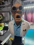 Custom Bust Statue Doc Emmett Brown Back Future Figure. Fixed Price $65.00.