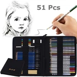 51PCS Professional Drawing Artist Kit Set Pencils And Sketch Charcoal & Bag. Fixed Price $22.79.