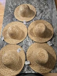 Darice Inch #1238 Round Top Straw Hats Dolls, Crafts, Decoration Lot Of 5. Fixed Price $6.00.
