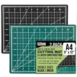 9" X 12" Green/black Self Healing 5-PLY Double Sided Pvc Cutting Mat Pack. Fixed Price $11.99.
