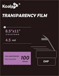 Koala Transparency Film 8.5X11 Sheets 100% Clear Laser Printer Copier. Fixed Price $22.99.