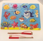 Magnetic Wood Fishing Puzzle Game Colorful Board Kids Age 2+ Shenzhen Rolimat. Fixed Price $17.99.