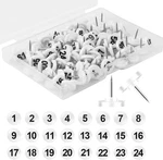 100PCS Numbered Push Tacks, 1-100 Sequential Pins Plastic. Fixed Price $10.73.