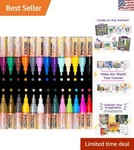 Artistic Freedom 26-PACK Medium Point Acrylic Paint Markers For Rock And Wood. Fixed Price $43.19.