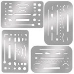 4 Pcs Erasing Shields Stainless Steel Drawing Template Drafting Tools.... Fixed Price $11.90.