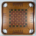 Antique Repurpose Wooden Game Board Coffee Table Top Wall Art Hanging Decor. Fixed Price $175.00.