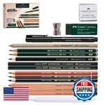 Faber-castell Try It Box: 17PC Sketching & Drawing Art Set Pencils Tools. Fixed Price $64.50.