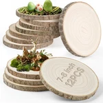 12 Pack Wood Rounds 7-8 Inch Slices For Crafts, Table Centerpieces,weddi.... Fixed Price $64.61.