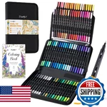 Jusart Markers For Adult Coloring Books No Bleeding, 80 Colors. Fixed Price $60.90.