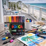 New Posca Acrylic Paint Marker Set Water-based 16 Color PC-5M Medium Point. Fixed Price $22.95.