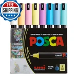 Posca Markers Set, 8 Extra Fine Paint 1MR Soft Tones White, Sunshine. Fixed Price $30.61.