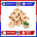 Gniemckin 20 Pack 4 Inch Wooden Box, Unfinished Small Square Rus. Fixed Price $43.99.
