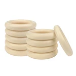 10 Pcs Natural Wooden For Crafts, 70MM/2.7INCH Unfinished Macrame Rings.... Fixed Price $13.11.