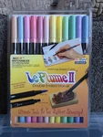 Marvy Uchida Plume Ii Double Ended Marker Pastel Set 12 Extra Fine Brush. Fixed Price $15.00.