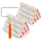 Hanjkinz Microfiber Paint 20 Pcs 6" Roller Cover, White And Orange. Fixed Price $21.29.