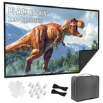Projector Screen 120 Inch Outdoor: Voopvor Upgraded Black Backing Opaqu.... Fixed Price $57.81.
