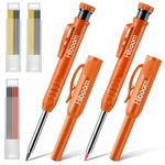 Hiboom 2 Pack Solid Carpenter Pencils With Cap And 18 Refills, Long No.... Fixed Price $18.09.