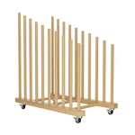 Art Storage Rack With Caster Wheels, 9 Section Wooden Canvas For .... Fixed Price $125.07.