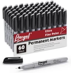 Permanent Markers Bulk, Ultra Fine Point, 60 Pack Black 0.4 Mm. Fixed Price $27.99.