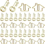 Gueevin 102 Pack Clips Office Supplies 50 Pcs House Shaped Paper Gold. Fixed Price $19.50.