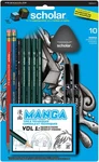 Scholar Manga Drawing Set Adult Coloring Art Supplies Markers Kit 10 Pcs. Fixed Price $20.97.