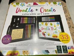101 Budding Artist 33 Piece Doodle Create Colorable Case Draw Sketch. Fixed Price $20.90.