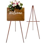 63" Wooden Tripod Artist Display Easel With Tray, A-frame Adjustable St.... Fixed Price $36.23.