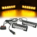 Foxcid 2 6 Led Amber Emergency Warning Vehicle Strobe Lights Roof Dash Grille. Fixed Price $29.99.