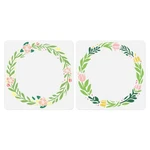 2PCS Laurel Wreath Craft Stencil Templates 11.8 X Inch Reusable Plastic .... Fixed Price $13.63.