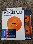 Fila Accessories Pickleballs Orange Pack Regulation Size 74MM Dia Indoor Use. Fixed Price $11.27.