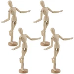 4 Pcs 8 Inch Artist Wooden Manikin Jointed, Posable Figure Model, Human F.... Fixed Price $29.11.