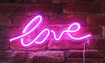 Isaac Jacobs 17.5" X 7" Inch Led Neon Pink Love Wall Sign For Cool. Fixed Price $39.39.