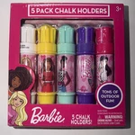 Barbie 5 Chalk Holders With New And Sealed Package. Fixed Price $10.75.