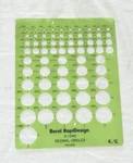 Berol Rapidesign R-540 Decimal Circles (inches) Template. Fixed Price $5.00.