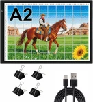 A2 Extra Large Tracing Led Light Pad Kits For Diamond Art, Sketching, Black. Fixed Price $58.52.