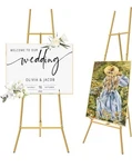 Semoprus Gold Easel For Sign Heavy Duty Metal Freestanding Adjustable.... Fixed Price $25.99.