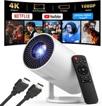 270 Rotatable Projector, Native 1080P Full Hd Ceiling Cinema For Bedroom, Elect. Fixed Price $100.99.