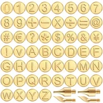 Wood Burning Letter Number Tips Set 56 Pcs Stamps Symbols Craft Embossing. Fixed Price $21.56.