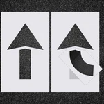 2 Pcs Parking Lot Arrow 60" X 36" Pavement Stencils Set Foldable Straigh. Fixed Price $78.99.