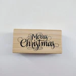 Psx Merry Christmas Wood Mounted Rubber Stamp F-1215 Made In Usa Holiday Craft. Fixed Price $10.75.