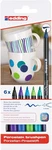 Edding 4200 Porcelain Brush Pen - Black, Violet, 3X Blue, Green Accessory. Fixed Price $23.86.