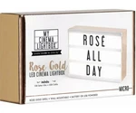 My Cinema Rose Gold Box, Micro Led Marquee With 100 Letters, Numb. Fixed Price $16.49.