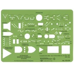 Alvin, TD1279, Professional Graphic Symbols Ruling Template, For Electrical.... Fixed Price $24.99.