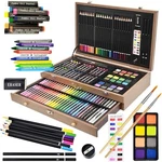 Sunnyglade 145 Piece Deluxe Art Set, Wooden Box & Drawing Kit With Crayon.... Fixed Price $46.50.