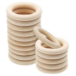 Uenhoy 15 Pcs 50MM/2" Natural Rings, Unfinished Wooden For Diy Cra.... Fixed Price $12.97.