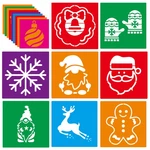 24 Christmas Stencils Reusable Drawing Chalk Templates For Painting Decor. Fixed Price $28.98.